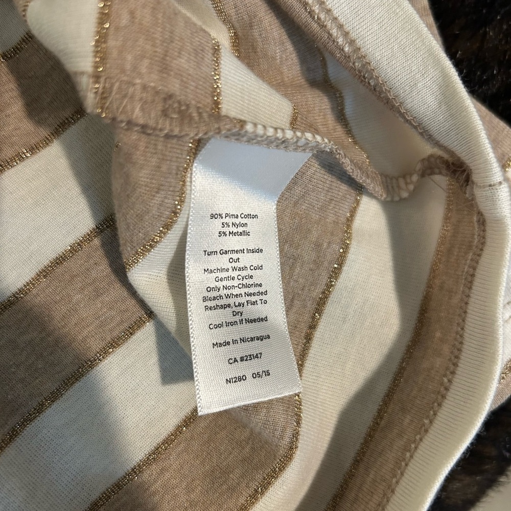 Talbots Metallic Stripe Long Sleeve Top Women’s Plus Size 2X - Picture 8 of 8